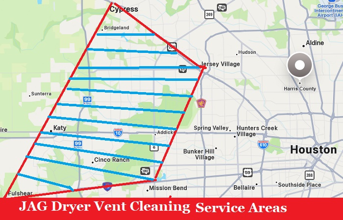 JAG dryer vent cleaning service area